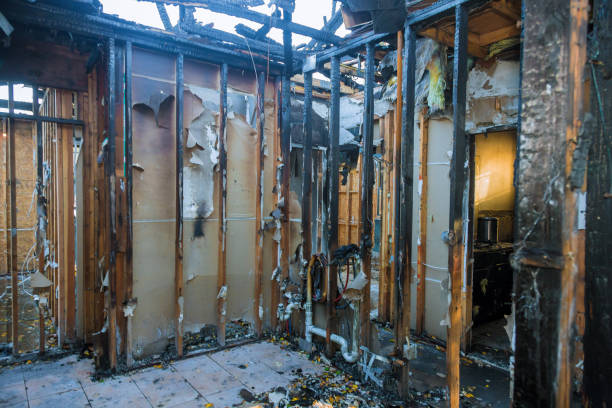 Professional Fire Damage Restoration technician working in San Rafael, NM